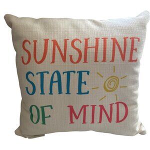 Decorative Throw Pillow 16x16 "Sunshine State Of Mind" Varsity Pro Made In USA